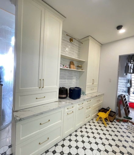 Hoàn thiện Full tủ bếp và kệ cho nhà bếp Quận 8 