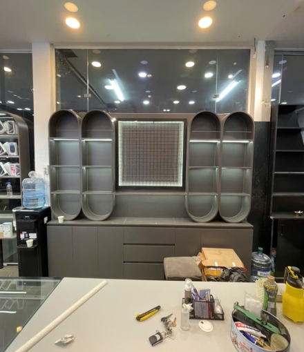 Thi công Hoàn thiện shop điện thoại quận 12 