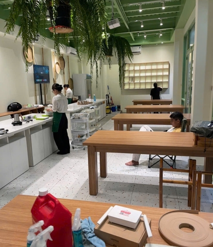  Thi công Nội thất lớp dạy nấu ăn quận 1