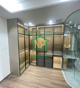 Tủ quần áo kính led